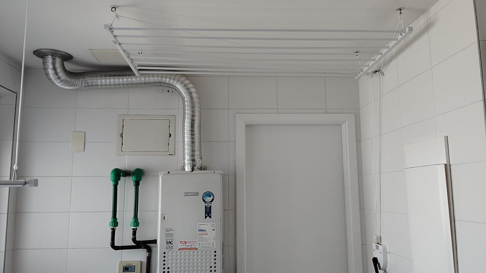 Mecanismo da manivela do varal